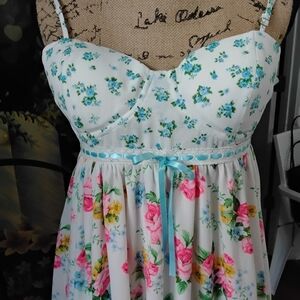 Altar'd State Floral Dress with Pink and Blue Accents